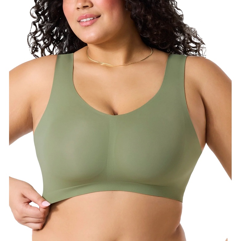 Evelyn & Bobbie DEFY V-Neck Bralette w/ Removable Pads (1833) – Matcha