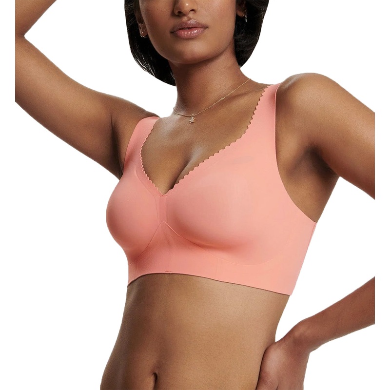 Evelyn & Bobbie EVELYN Deep V-Neck Bralette (1834) – Coral