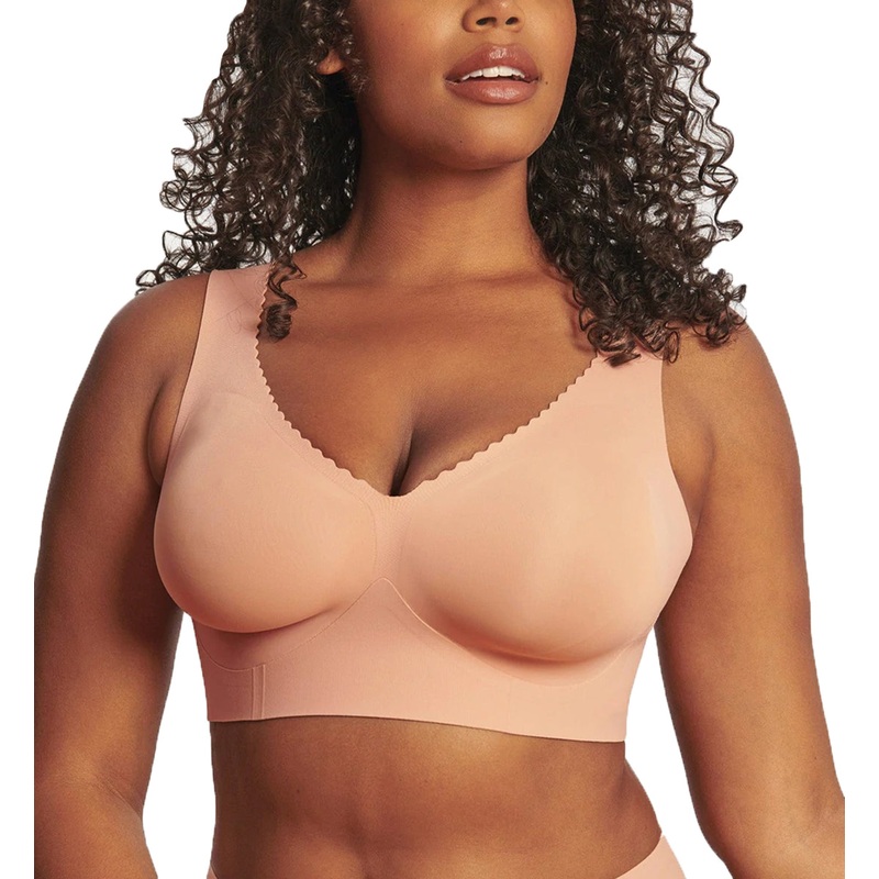 Evelyn & Bobbie EVELYN Deep V-Neck Bralette (1834) – Himalayan Salt