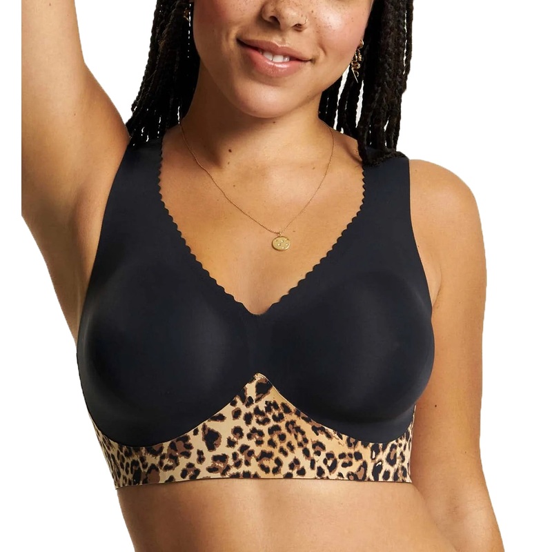 Evelyn & Bobbie EVELYN Deep V-Neck Bralette (1834) – Leopard