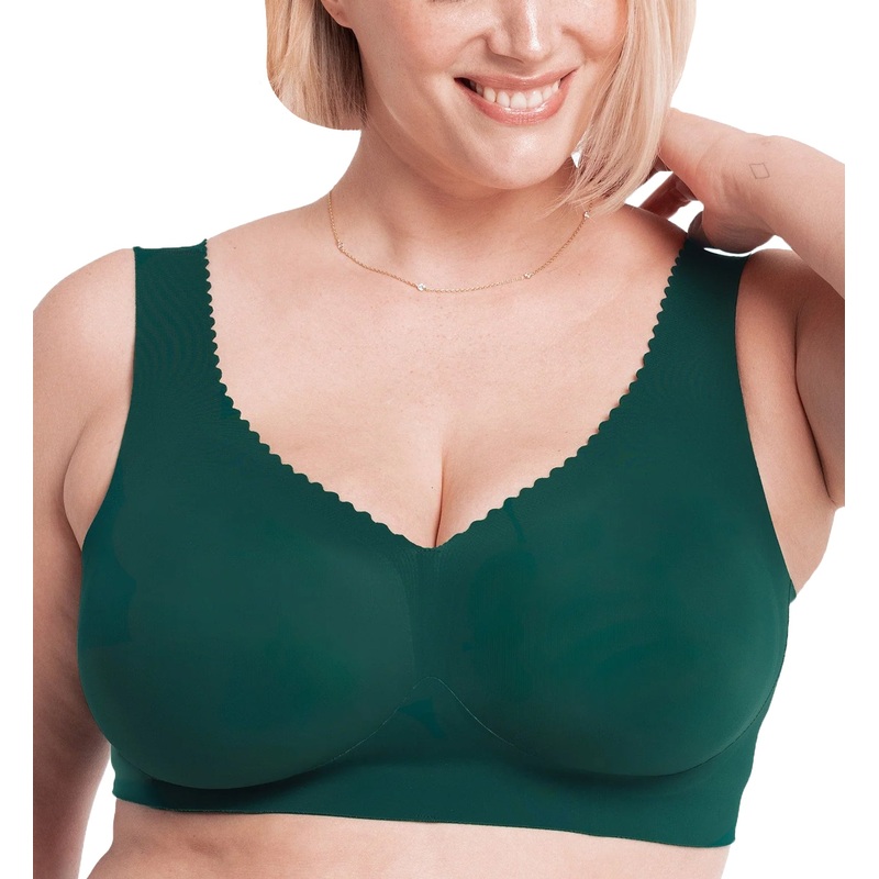 Evelyn & Bobbie EVELYN Deep V-Neck Bralette (1834) – Monstera Green