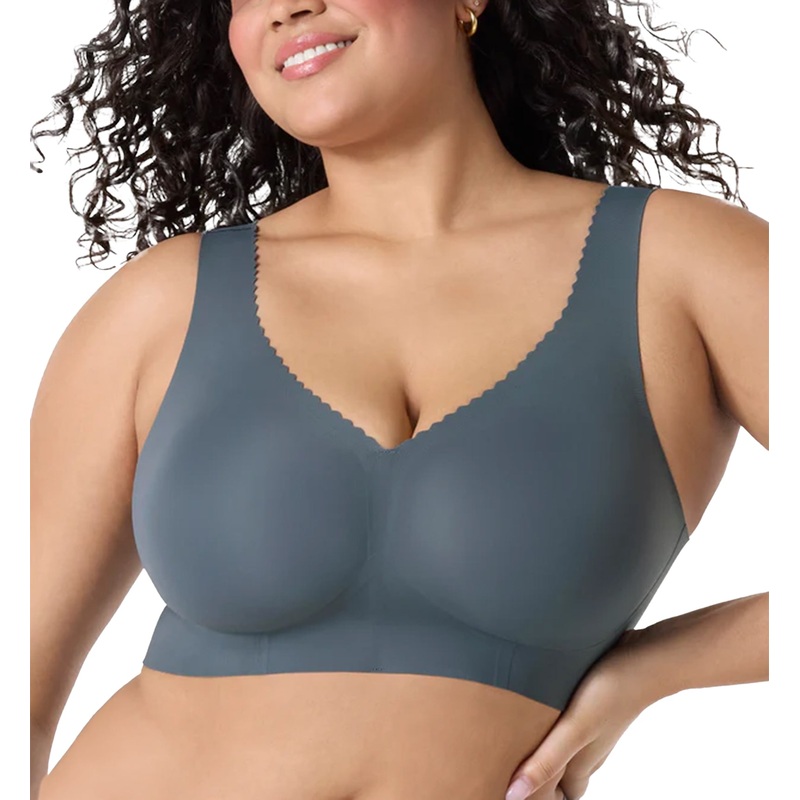 Evelyn & Bobbie EVELYN Deep V-Neck Bralette (1834) – Slate Grey