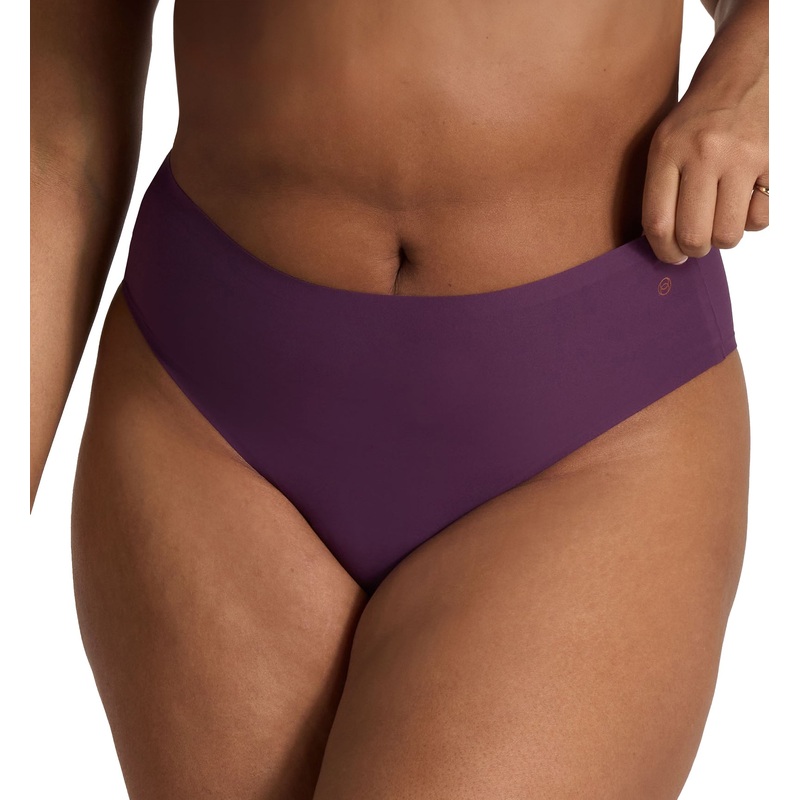 Evelyn & Bobbie High-Waisted Thong (1703) – Plum
