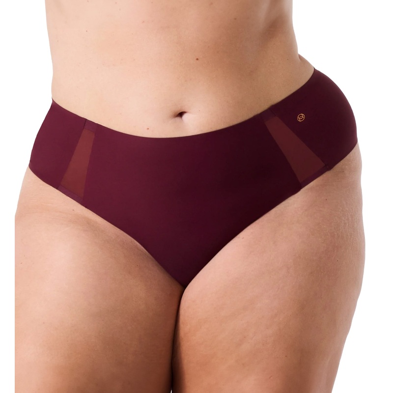Evelyn & Bobbie Mesh High-Waisted Thong (1871) – Berry Mesh